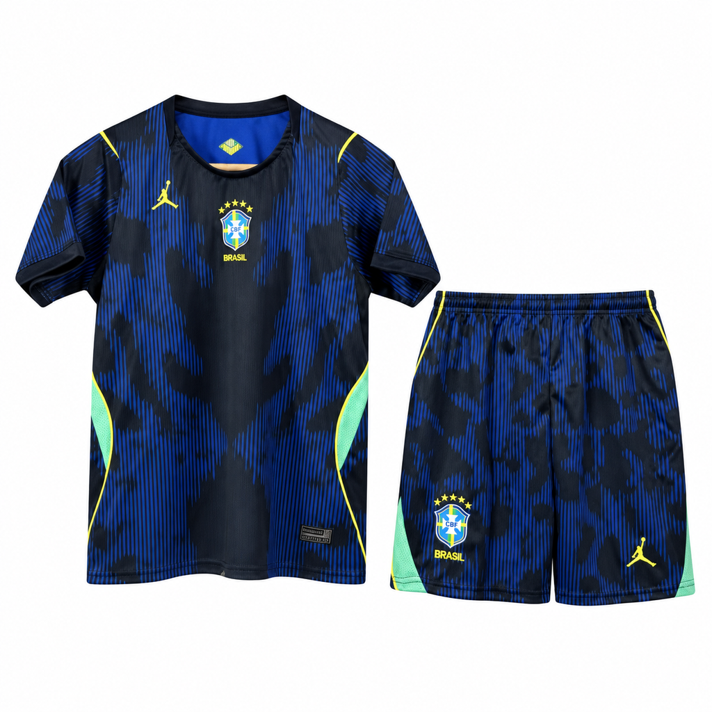 2026 Brazil Away Jersey Kids Kit